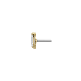 Batguette End - 18K Gold Gem Threadless/Threaded End - piercing - zone.com