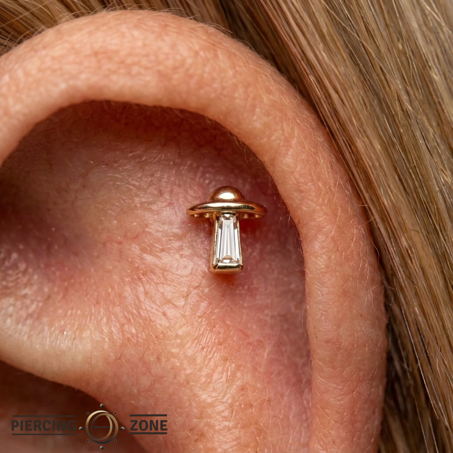 Beam Me Up - 18K Gold Gem Threadless/Threaded End