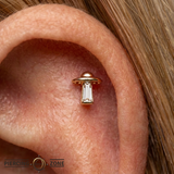 Beam Me Up - 18K Gold Gem Threadless/Threaded End