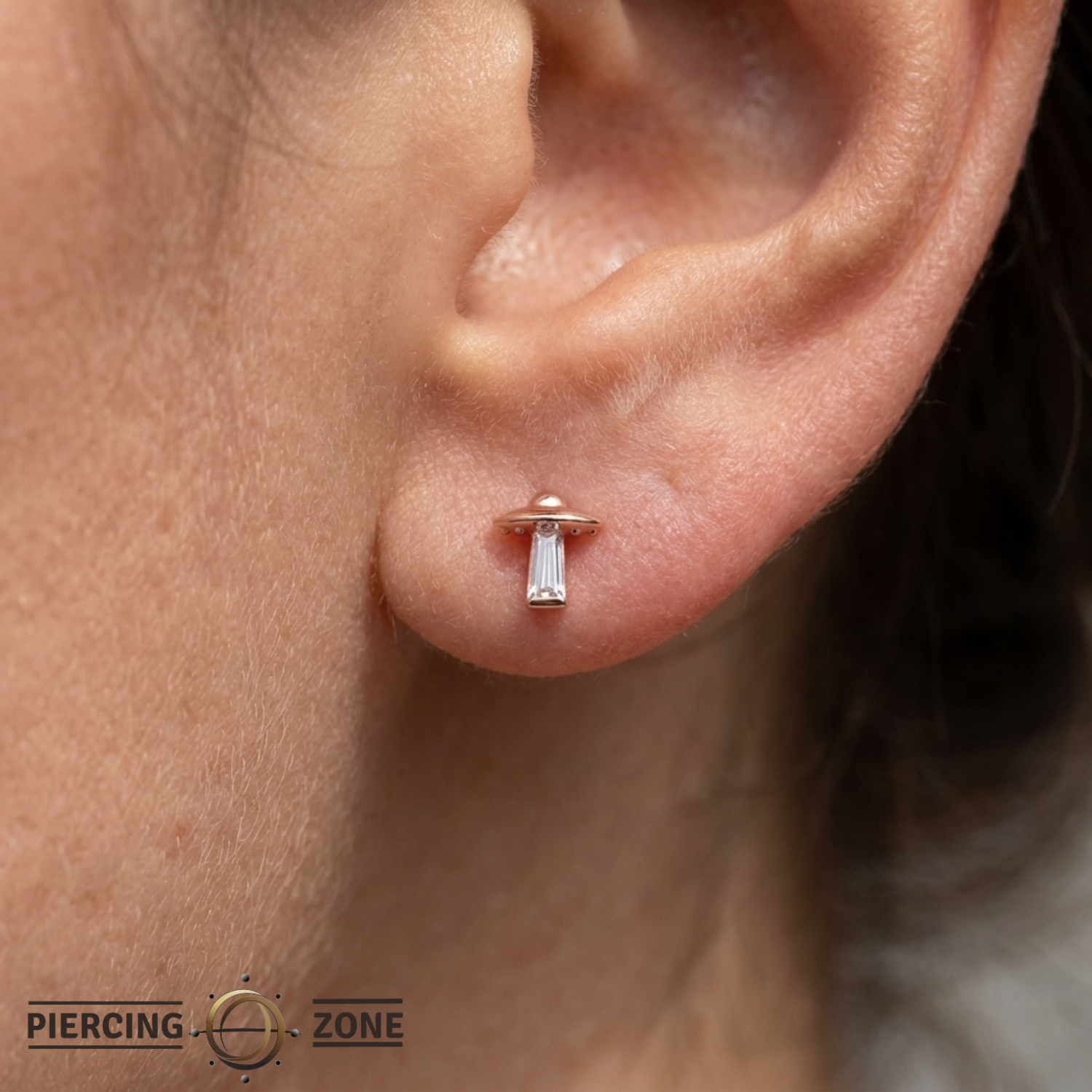 Beam Me Up - 18K Gold Gem Threadless/Threaded End