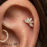 Ajna - 18K Gold Gem Threadless End
