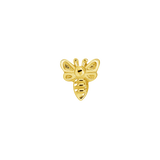 Bee 14K Gold Threadless End – Front View