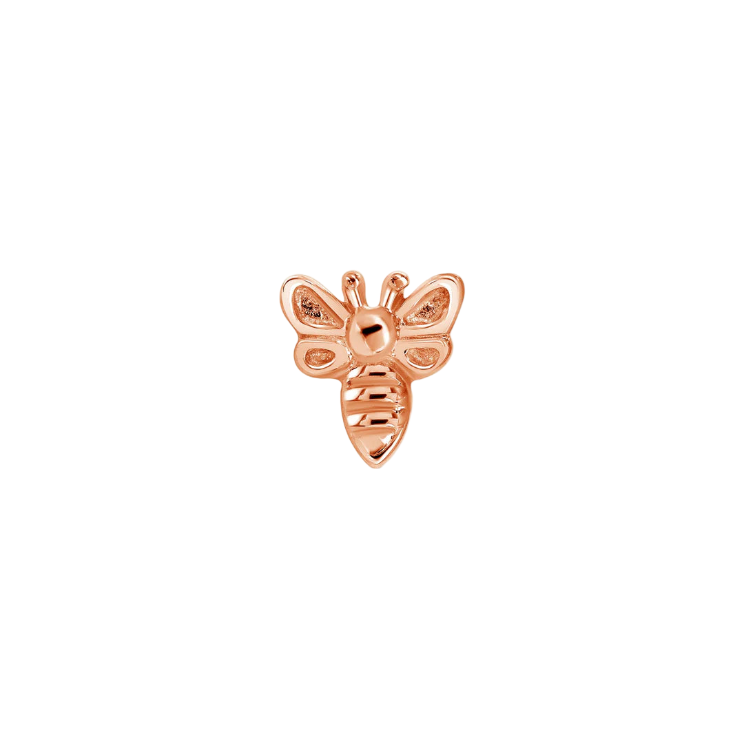 Bee 14K Gold Internally Threaded End – Close-Up