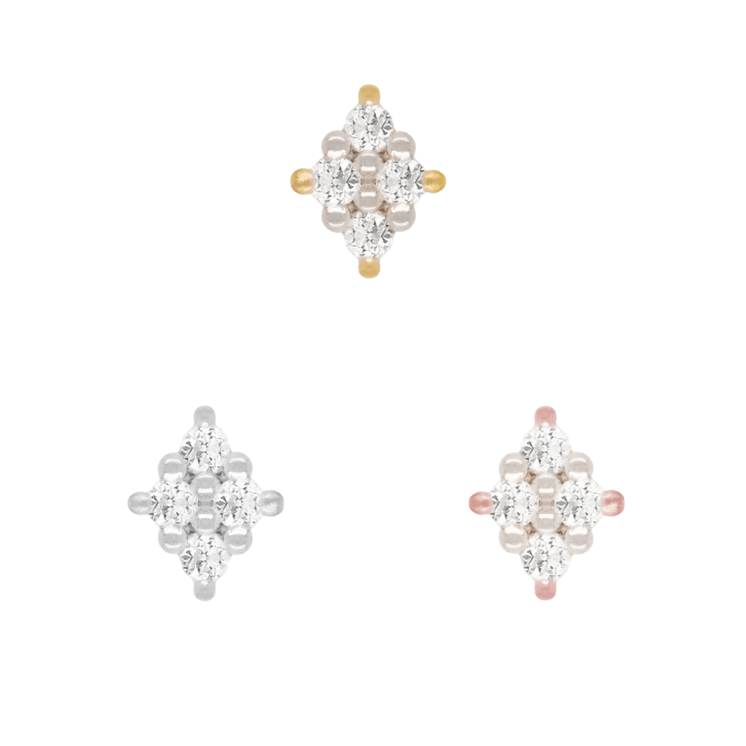 Belle diamond end styled in ear piercing – subtle and sophisticated look

