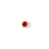 Bezel Pin in Tragus with Garnet Stone (January)