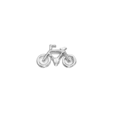 Side Profile of Bicycle Jewelry in White Gold – Polished Finish
