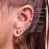 RUBY PRONG - THREADLESS END piercing-zone.com