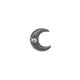 Black Moon Threadless End – 14K Gold, CZ & Black Rhodium