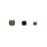 Black Diamond Prong – 14K Gold Threadless End - piercing - zone.com