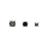Black Diamond Prong – 14K Gold Threadless End - piercing - zone.com