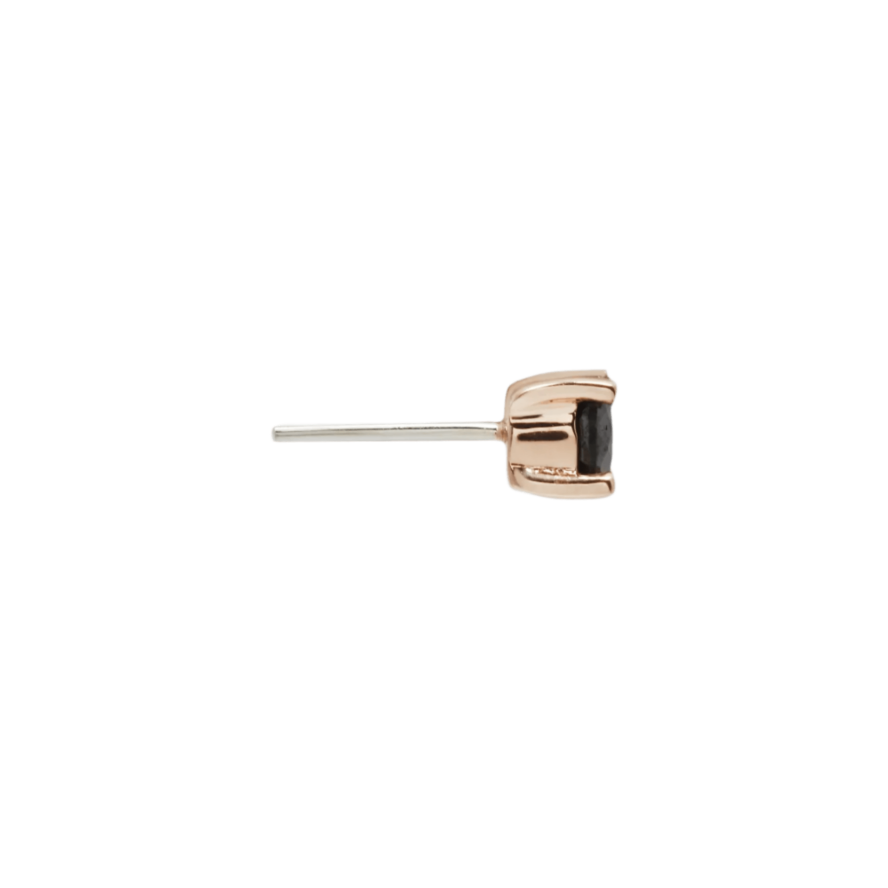 Black Diamond Prong – 14K Gold Threadless End - piercing - zone.com