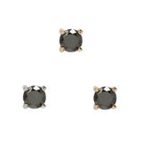 Black Diamond Prong – 14K Gold Threadless End - piercing - zone.com