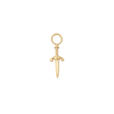 Blade 14K Gold Charm Pendant – Front View