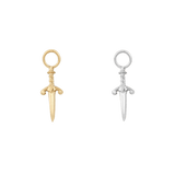 Blade Charm Worn in Septum Piercing – Forward-Facing
