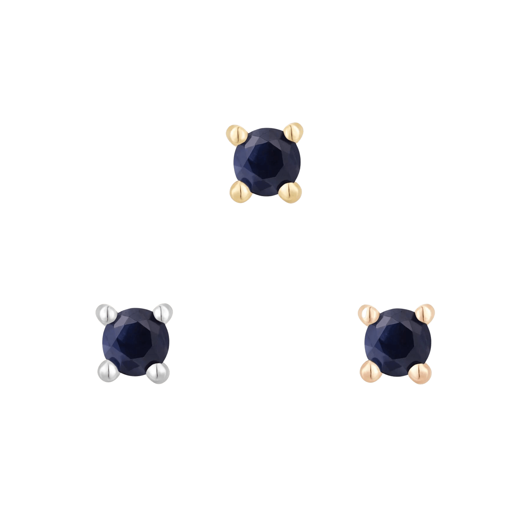 BLUE SAPPHIRE PRONG - THREADLESS END piercing-zone.com
