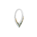 RISE + SHINE - BLUE TOPAZ OMBRE - SOLID 14KT GOLD CLICKER piercing-zone.com