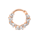 Bohemia Clicker with Baguette & Round Gems – 14K & 18K Gold
