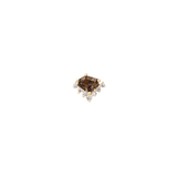 BONES + HONEY - SMOKY QUARTZ - THREADLESS END piercing-zone.com