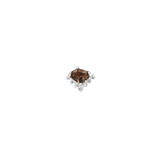 BONES + HONEY - SMOKY QUARTZ - THREADLESS END piercing-zone.com