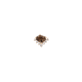 BONES + HONEY - SMOKY QUARTZ - THREADLESS END piercing-zone.com