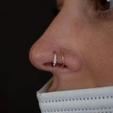 BRIGITTE SWAROVSKI-CZ SEAMLESS GOLD RING piercing-zone.com