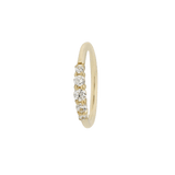 BRIGITTE SWAROVSKI-CZ SEAMLESS GOLD RING piercing-zone.com