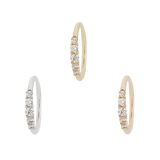 BRIGITTE SWAROVSKI-CZ SEAMLESS GOLD RING piercing-zone.com