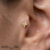 Broken Heart - 18K Gold Threadless/Threaded End