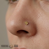 Broken Heart - 18K Gold Threadless/Threaded End