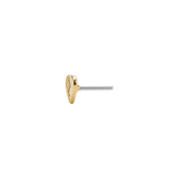 Broken Heart - 18K Gold Threadless/Threaded End - piercing - zone.com