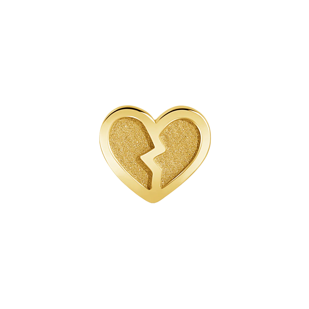 Model Wearing Broken Heart in Helix Piercing – Emotional Styling