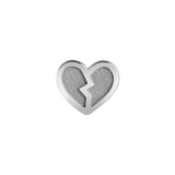 Broken Heart 14K Gold Threadless End – Big Size Front View