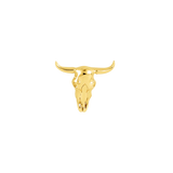 Buckaroo Skull End in Yellow Gold – Studio Lighting View