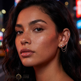 Eternal – 14K Gold Swarovski CZ Arc Threadless End