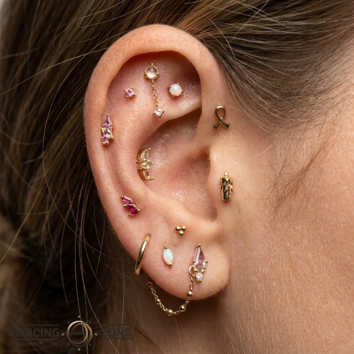 Burning Candle - 18K Gold Threadless/Threaded End
