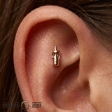 Burning Candle - 18K Gold Threadless/Threaded End