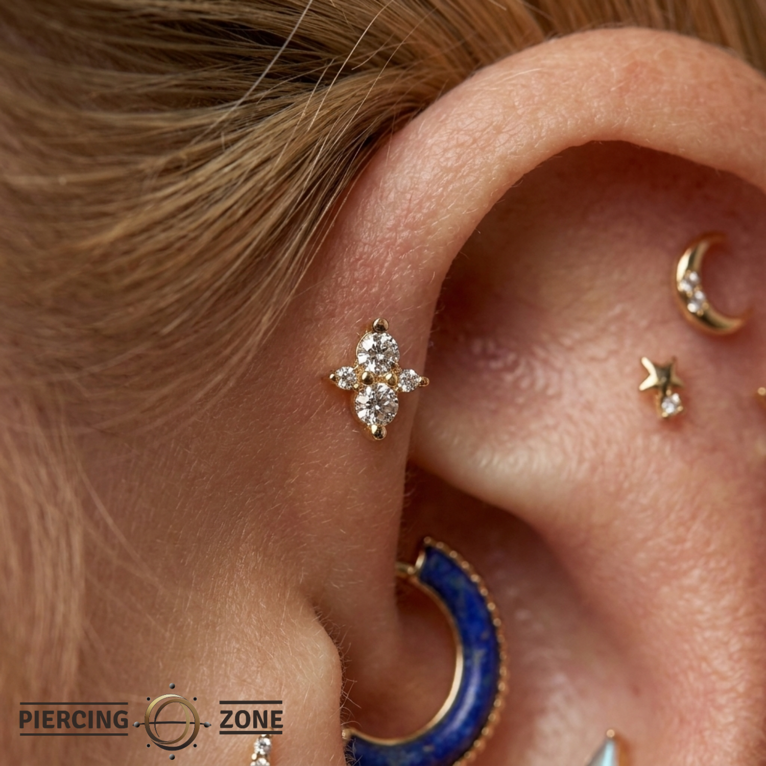 Canopus - 18K Gold Gem Threadless/Threaded End
