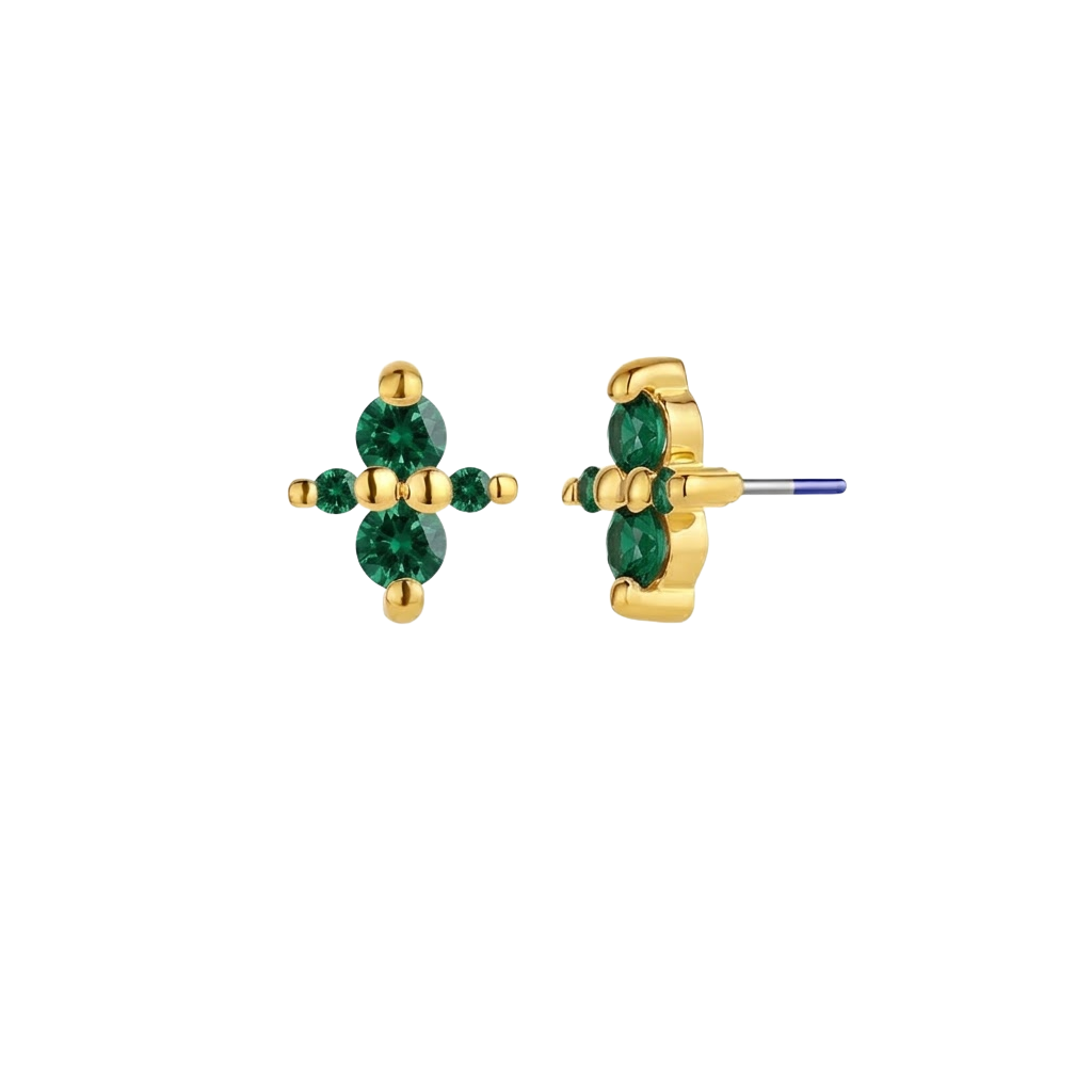 Canopus - 18K Gold Genuine Gem Threadless/Threaded End - piercing - zone.com