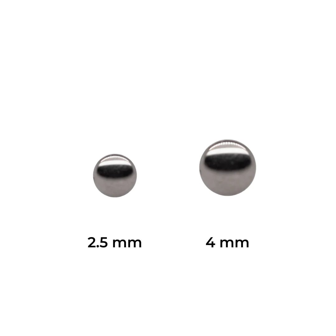 Threadless Posts – Titanium Flat Back by Cascade Body Jewelry