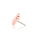 Cat Laser – Garnet CZ – 14K Gold Threadless End