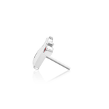 Cat Laser – Garnet CZ – 14K Gold Threadless End