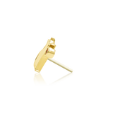 Cat Laser – Garnet CZ – 14K Gold Threadless End