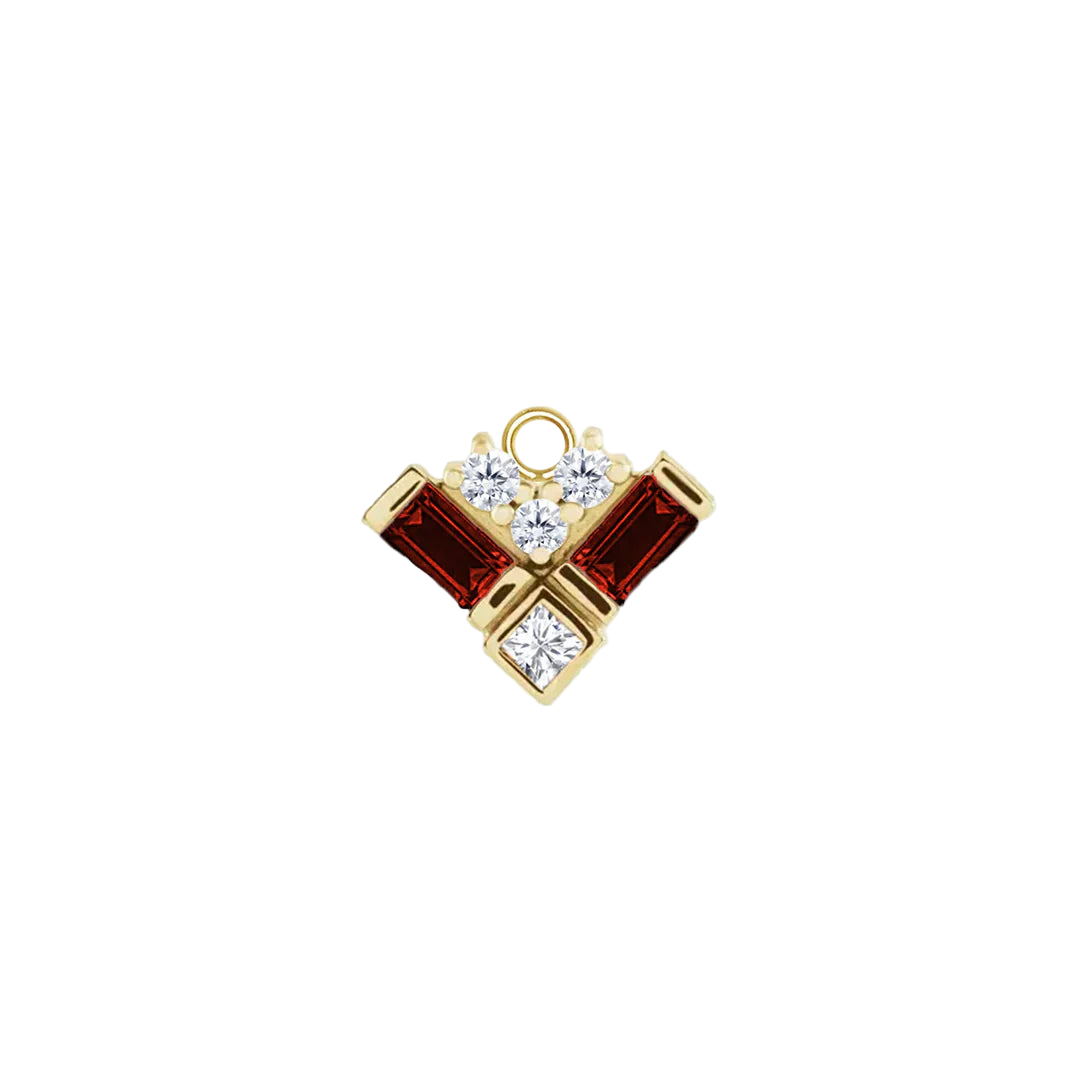 Charming Baguette – 14K & 18K Gold Gemstone Charm