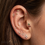 Cherries - 14K Gold Stone Threadless/Threaded End