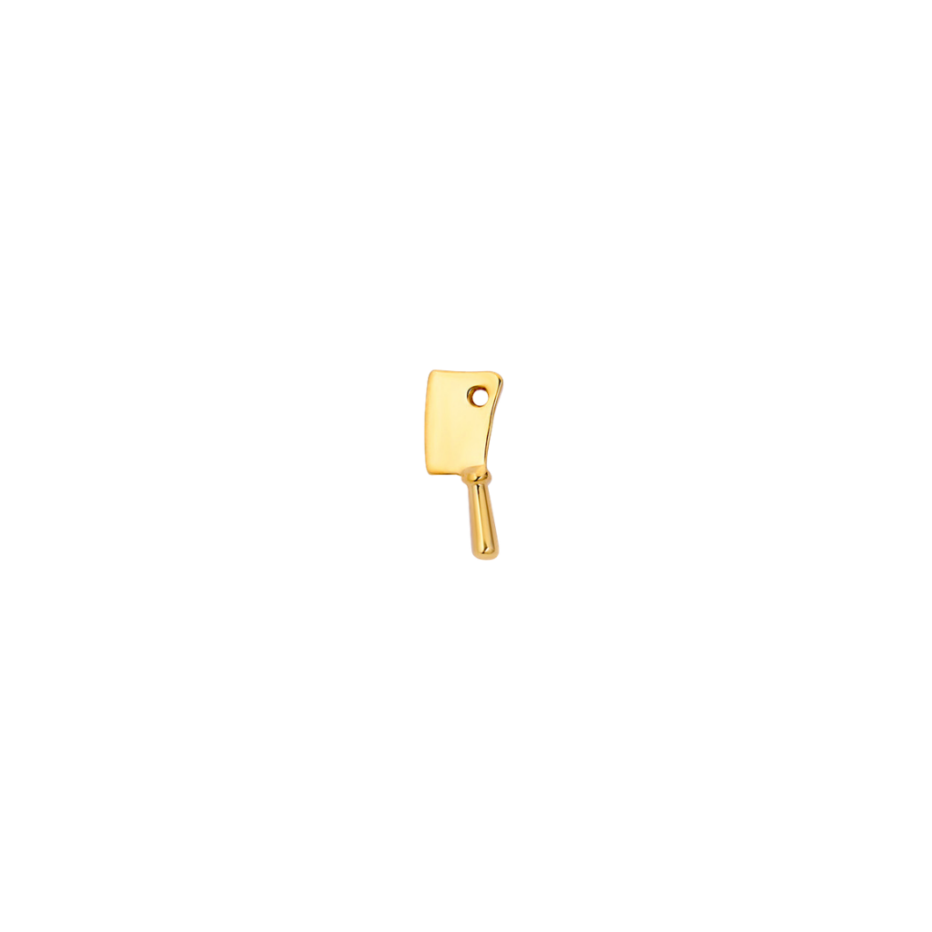 Cleaver End - 18K Gold Threadless/Threaded End - piercing - zone.com