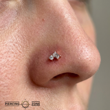 Cleo – 14K/18K Gold Baguette & Round Threadless End