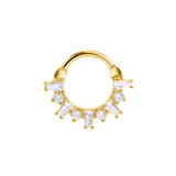 Cleopatra Clicker with Coffin Baguettes & Gems – 14K & 18K Gold