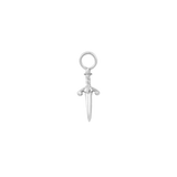 Close-Up of Blade Charm on Hoop – Symbolic Design
