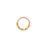 Rope Chain Continuous Ring – 14K Gold Seamless Hoop