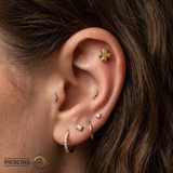 Clover – 14K Gold Threadless/Threaded End